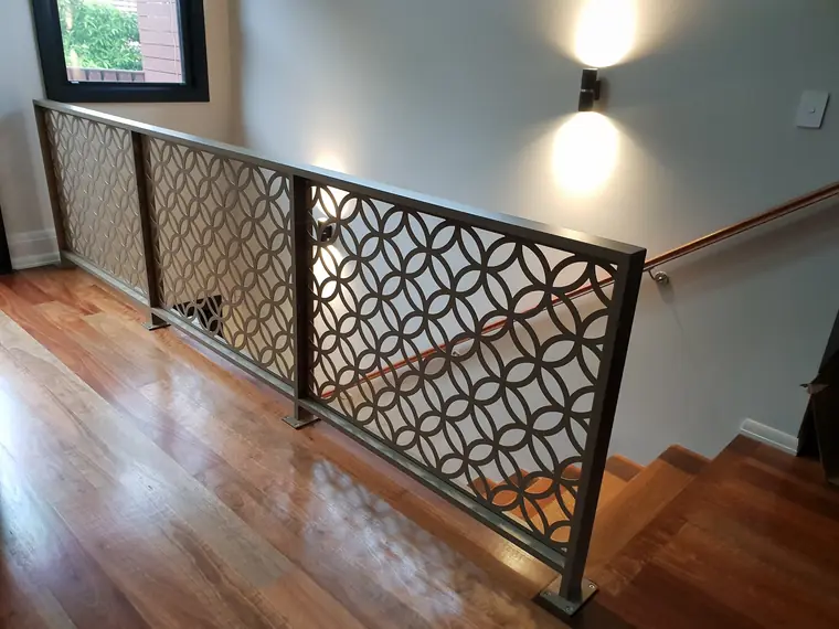 Seville panels around a stair landing inside the house.