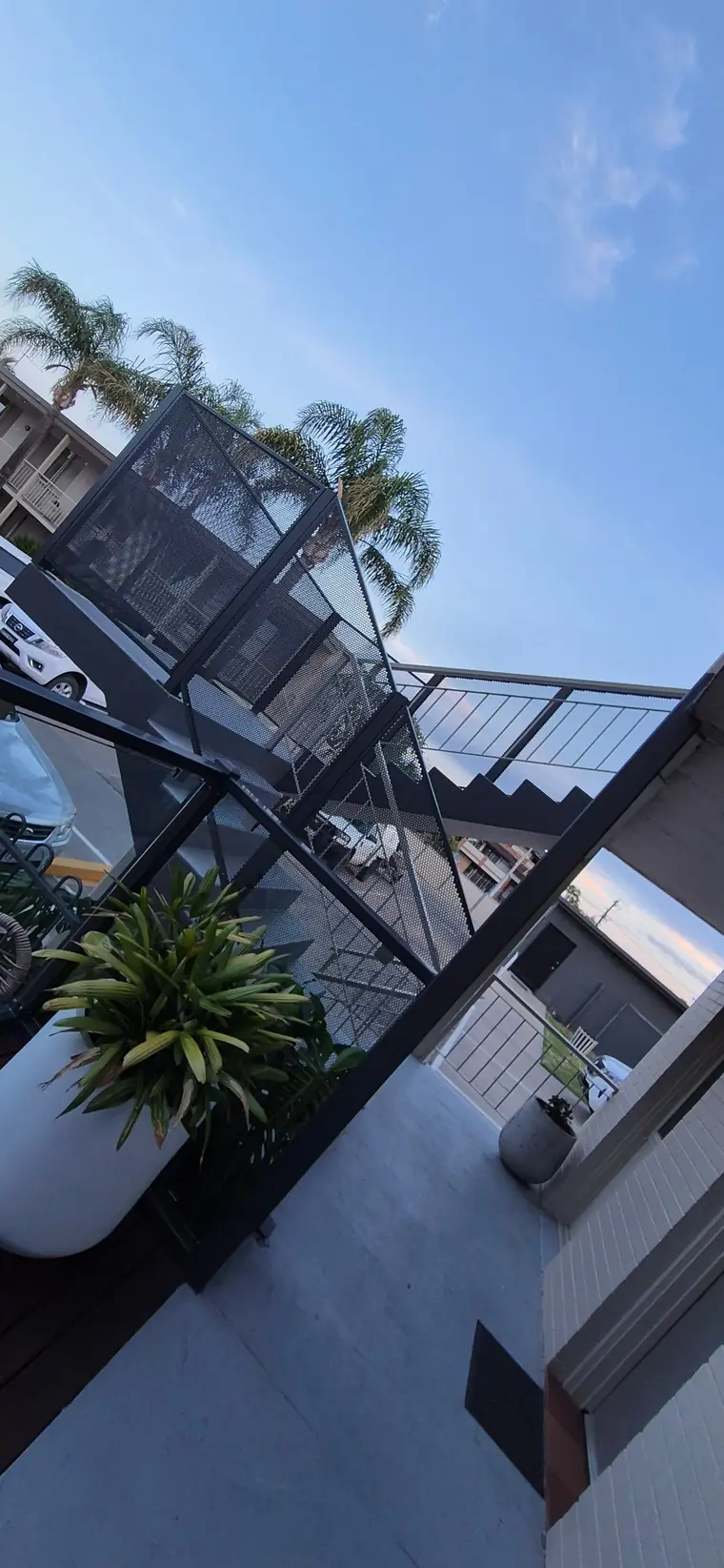 Looking up the same stair.