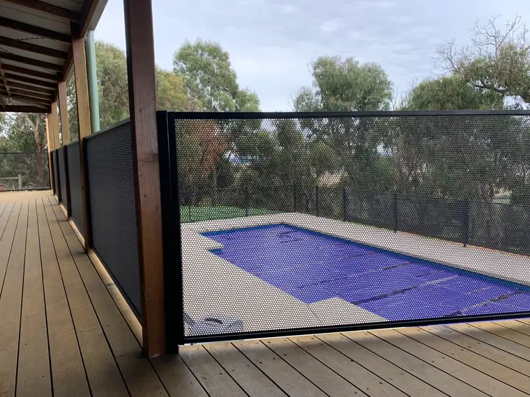 The same verandah, looking along the pool.