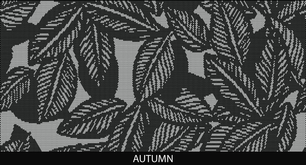 Autumn perforated pool fencing design pattern by Pool Perf