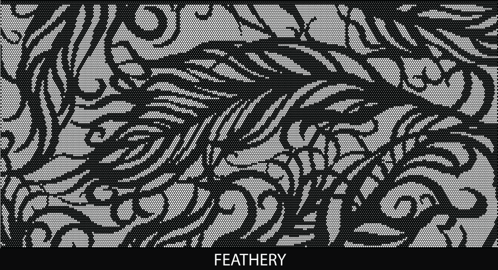 Feathery perforated pool fencing design pattern by Pool Perf
