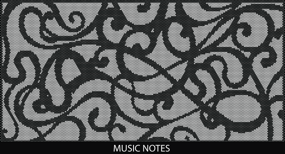 Music Notes perforated pool fencing design pattern by Pool Perf