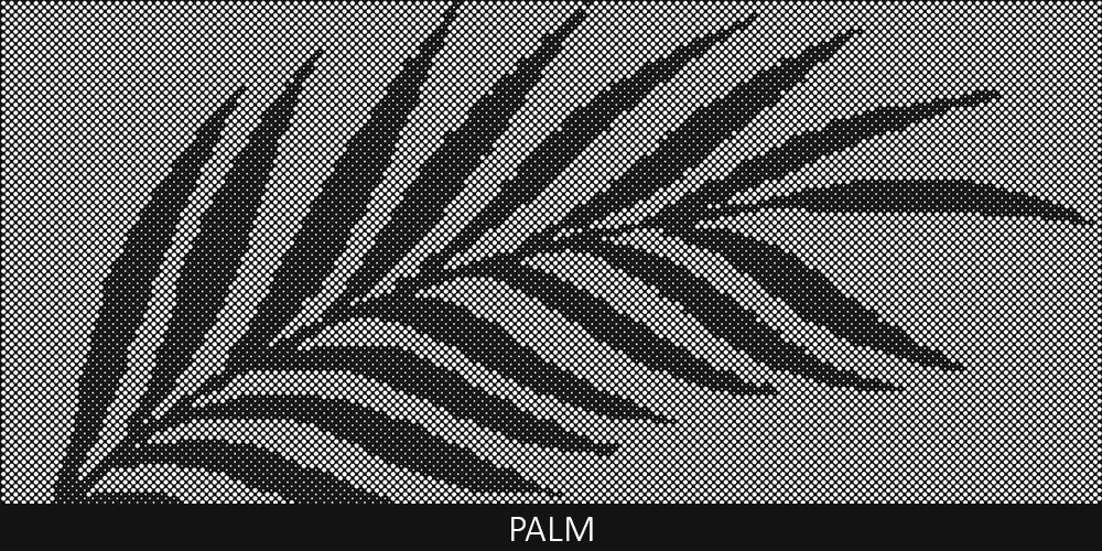 Palm perforated pool fencing design pattern by Pool Perf