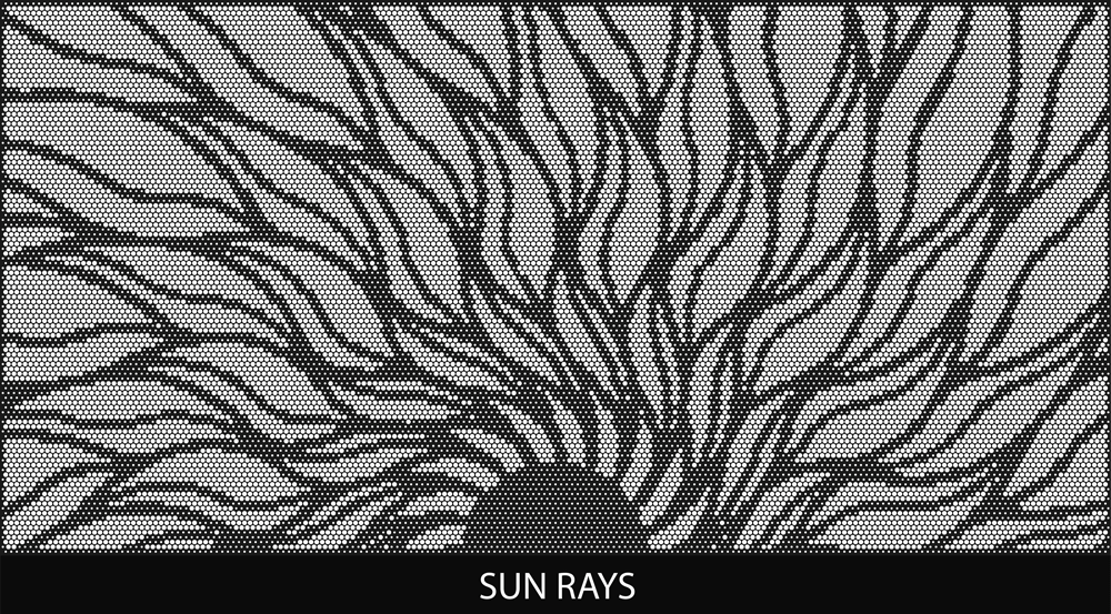 Sun Rays perforated pool fencing design pattern by Pool Perf
