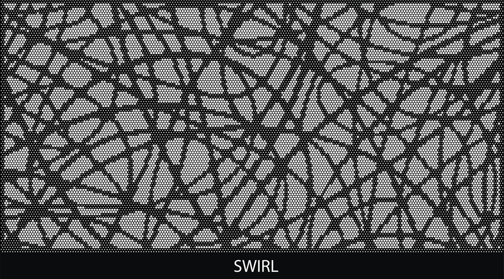 Swirls perforated pool fencing design pattern by Pool Perf