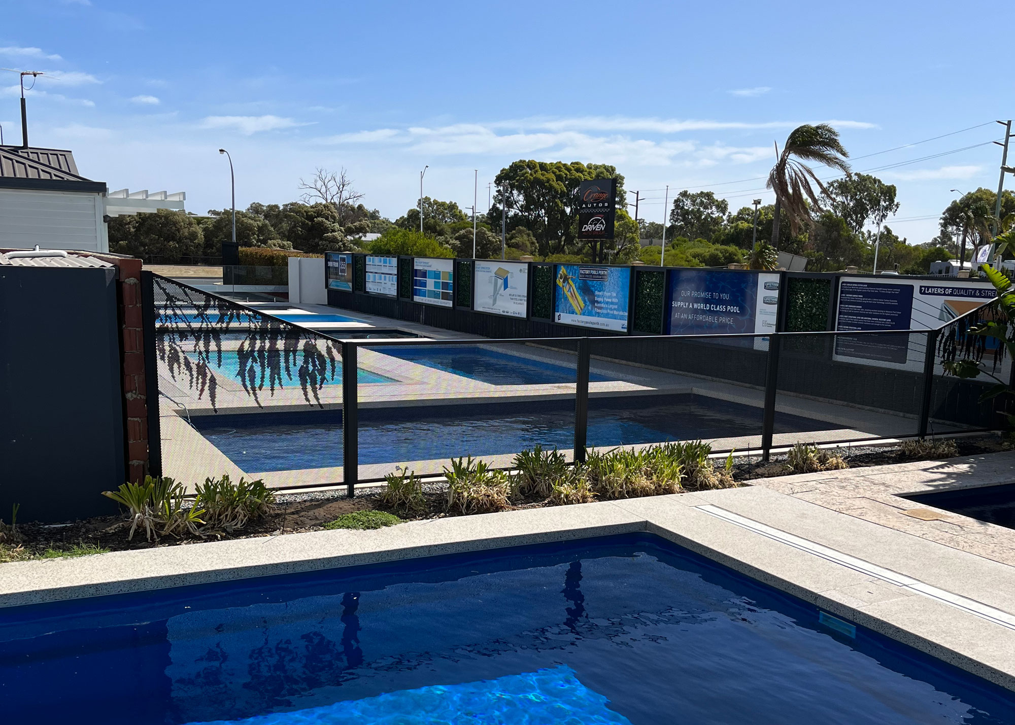 Pool Perf display at Barrier Reef Pools Mandurah