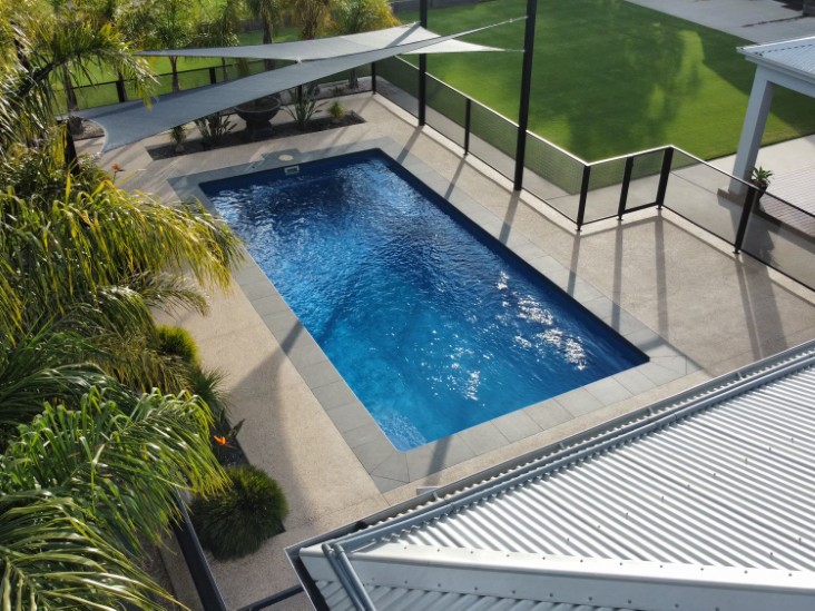 Professionally installed compliant Pool Perf pool barrier