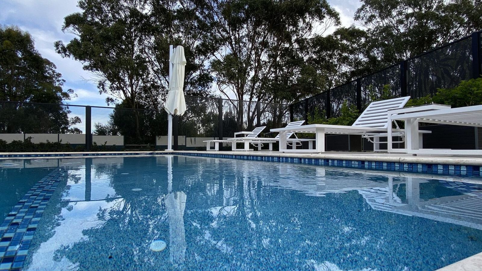 Pure Perf pool fencing in Textured Black, New South Wales