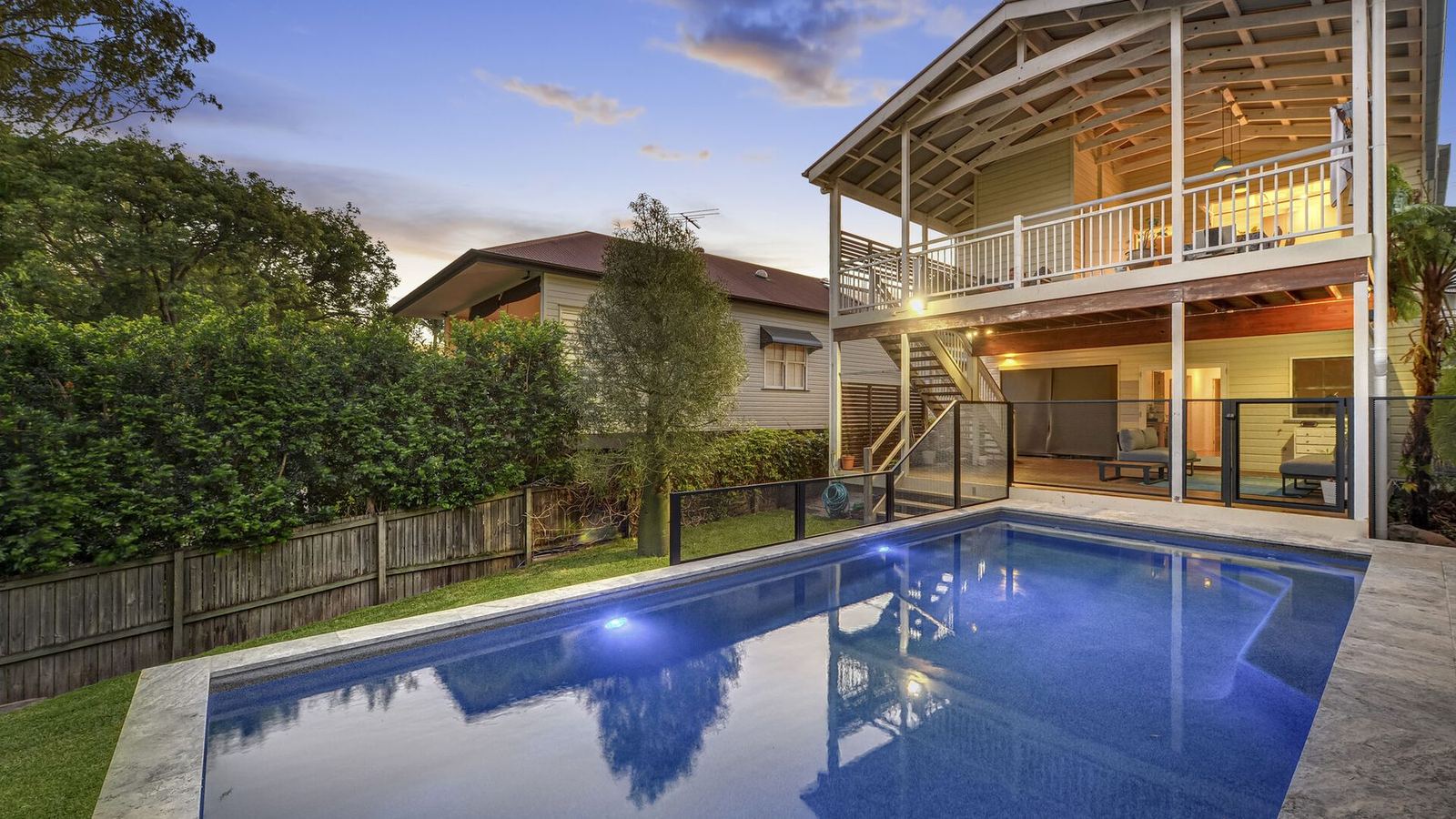 Pure Perf pool fencing at twilight, Queensland