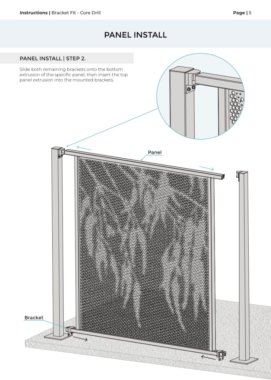 Bracket Fit – Core Drill Post installation manual, page 6