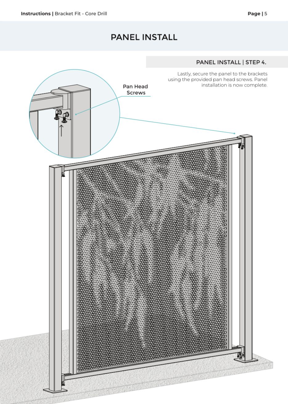 Bracket Fit – Core Drill Post installation manual, page 8