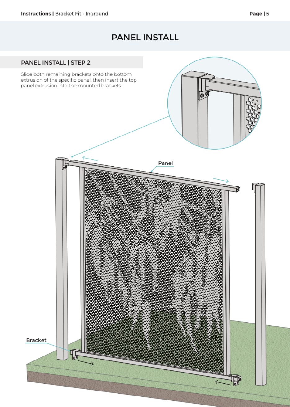 Bracket Fit – Inground Post installation manual, page 6