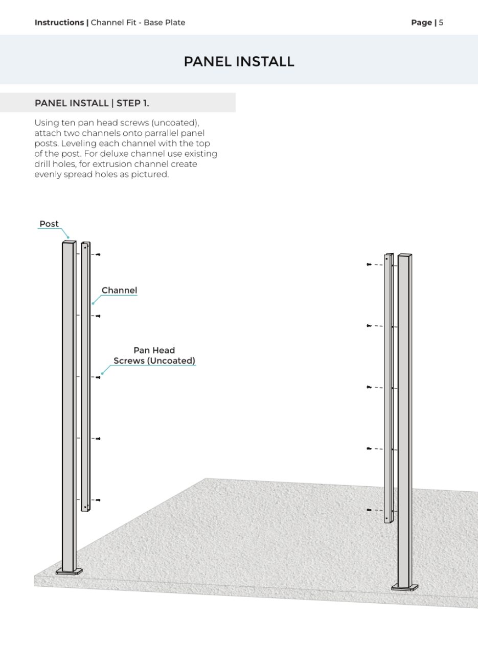 Channel Fit – Base Plate Post installation manual, page 9