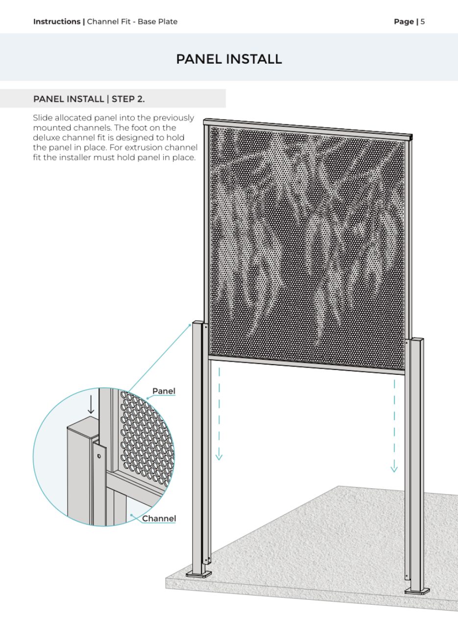 Channel Fit – Base Plate Post installation manual, page 10