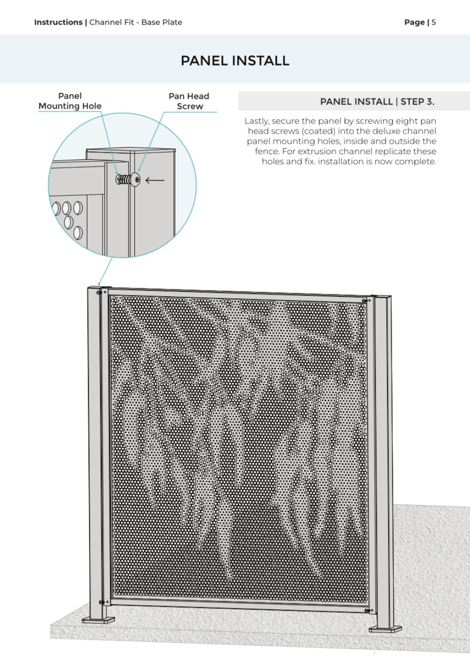 Channel Fit – Base Plate Post installation manual, page 11
