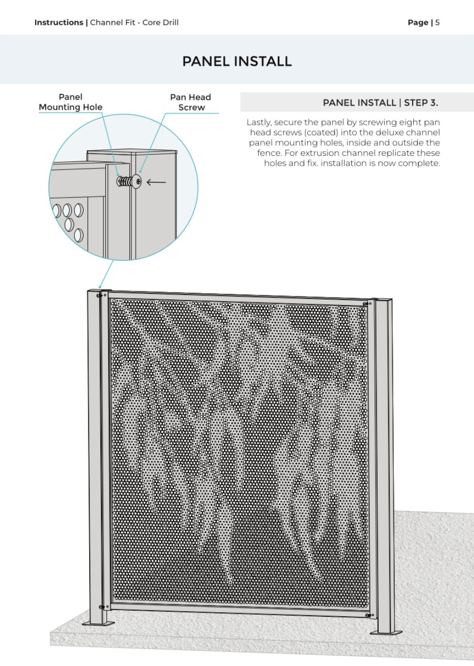Channel Fit – Core Drill Post installation manual, page 8