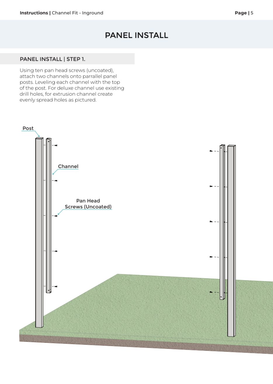 Channel Fit – Inground Post installation manual, page 6