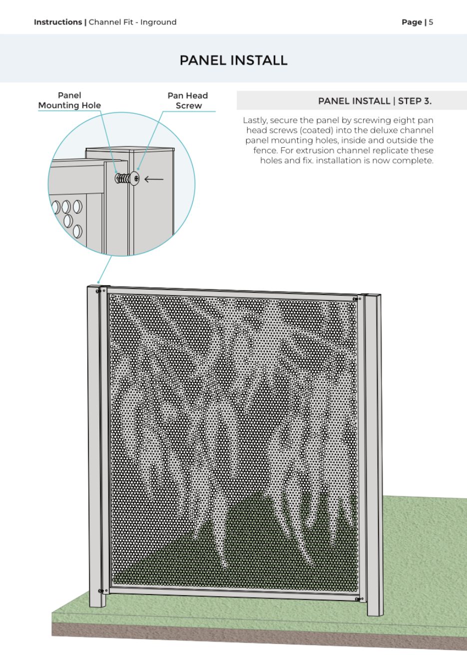 Channel Fit – Inground Post installation manual, page 8